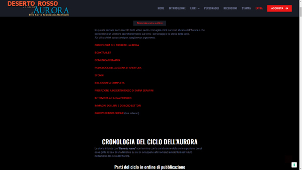 Screenshot della pagina dedicata al materiale extra su desertorosso.net